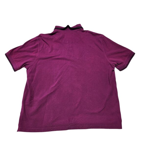 Banana Republic Organic Pique Tipped Polo Shirt XL‎ Purple Short Sleeve Mens - Picture 3 of 9